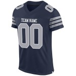 Navy Mesh Grau-Weiß Authentic Jersey Fußball Custom
