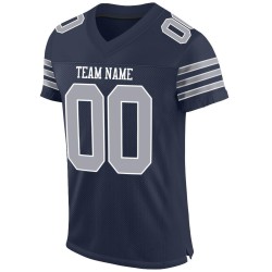 Navy Mesh Grau-Weiß Authentic Jersey Fußball Custom Navy Mesh Grau-Weiß Authentic Jersey Fußball Custom