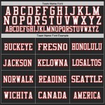 Benutzerdefiniertes rot-weißes schwarzes Feuertrikot Football Mesh Authentic Benutzerdefiniertes rot-weißes schwarzes Feuertrikot Football Mesh Authentic