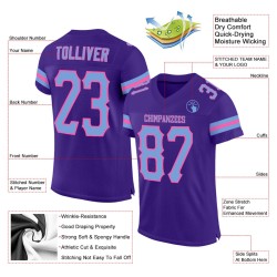 Lila Fußball Blau-Pink Hell Authentic Mesh Custom Jersey Lila Fußball Blau-Pink Hell Authentic Mesh Custom Jersey