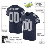 Navy Mesh Grau-Weiß Authentic Jersey Fußball Custom