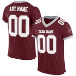 Mesh Authentic Burgundy Football Custom Jersey Weiß-Grau Mesh Authentic Burgundy Football Custom Jersey Weiß-Grau