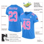 Jersey Blau Pulver Mesh Fußball Rosa-Weiß Authentic Custom Jersey Blau Pulver Mesh Fußball Rosa-Weiß Authentic Custom