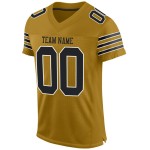 Mesh Schwarz-Weiß Altgold Custom Football Jersey Authentic Mesh Schwarz-Weiß Altgold Custom Football Jersey Authentic