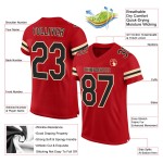 Rotes Mesh Schwarz-Creme Authentic Jersey Custom Football Rotes Mesh Schwarz-Creme Authentic Jersey Custom Football