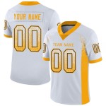 Jersey Custom Gold-Schwarz Mesh Weiß Fußball Drift Fashion
