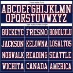 Weiß-Rotes Authentic Mesh-Trikot Custom Navy Football Weiß-Rotes Authentic Mesh-Trikot Custom Navy Football