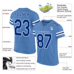 Mesh Football Hellblau Royal-Weiß Authentic Custom Trikot Mesh Football Hellblau Royal-Weiß Authentic Custom Trikot