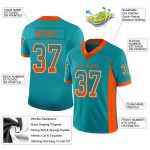 Orange-Weiß Fashion Custom Fußball Drift Mesh Jersey Aqua Orange-Weiß Fashion Custom Fußball Drift Mesh Jersey Aqua