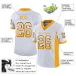 Jersey Custom Gold-Schwarz Mesh Weiß Fußball Drift Fashion