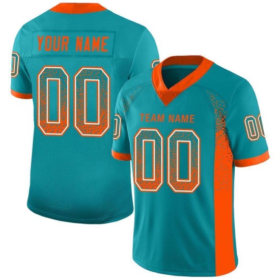 Orange-Weiß Fashion Custom Fußball Drift Mesh Jersey Aqua Orange-Weiß Fashion Custom Fußball Drift Mesh Jersey Aqua