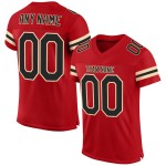 Rotes Mesh Schwarz-Creme Authentic Jersey Custom Football Rotes Mesh Schwarz-Creme Authentic Jersey Custom Football