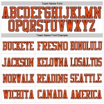 Jersey Weiß Orange-Marine Authentic Custom Football Mesh