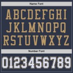 Authentisches Navy Weiß-Altgold Throwback Football Jersey Mesh Custom