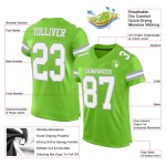 Weiß-Grau Jersey Grün Fußball Custom Authentic Neon Mesh