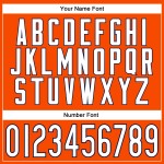 Custom Orange Throwback Authentic Weiß-Marineblaues Football Mesh-Trikot