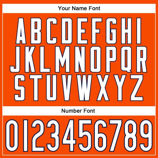 Custom Orange Throwback Authentic Weiß-Marineblaues Football Mesh-Trikot