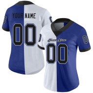 Fashion Jersey Split Custom Schwarz-Weiß Mesh Royal Football Fashion Jersey Split Custom Schwarz-Weiß Mesh Royal Football
