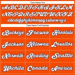 Custom Orange Throwback Authentic Weiß-Marineblaues Football Mesh-Trikot