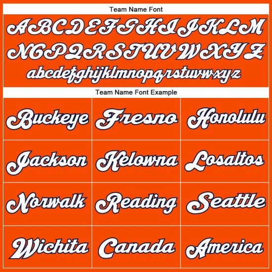 Custom Orange Throwback Authentic Weiß-Marineblaues Football Mesh-Trikot