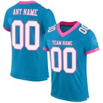 Weiß-Rosa Mesh Authentic Football Panther Trikot Custom Blau Weiß-Rosa Mesh Authentic Football Panther Trikot Custom Blau