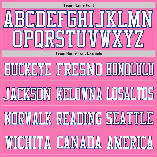 Pink Custom Authentic Mesh Fußballtrikot Weiß-Royal