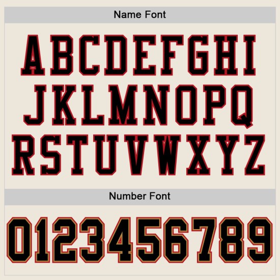 Custom Authentic Fußballtrikot Mesh Schwarz-Rot Creme